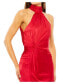 ფოტო #4 პროდუქტის Women's Open Back High Neck Side Ruched Gown