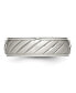 Фото #3 товара Stainless Steel Polished Brushed Center 7mm Grooved Band Ring