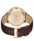ფოტო #3 პროდუქტის Men's Rovescio Swiss Quartz Italian Brown Leather Strap Watch 42mm