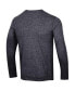 ფოტო #2 პროდუქტის Men's Heather Black Distressed Chicago Blackhawks Multi-Logo Tri-Blend Long Sleeve T-shirt