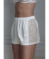 Фото #3 товара Women's The Lace Panel Shorts - Recycled Satin