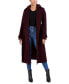 Women's Double-Breasted Belted Wool Blend Trench Coat