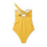 Фото #5 товара Women's Asymmetric Twist One Piece Swimsuit - Shade & Shore Gold L