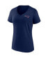 Фото #2 товара Women's Navy New England Patriots Team Mother's Day V-Neck T-shirt