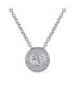 Фото #1 товара Bling Jewelry classic Bridal Art Deco Style CZ Halo Circle Circlet Rosette Solitaire Pendant AAA Cubic Zirconia for Women .925 Sterling Silver