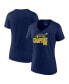 ფოტო #1 პროდუქტის Women's Navy Michigan Wolverines 2023 Big Ten Football Conference Champions V-Neck T-shirt