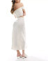 Фото #3 товара & Other Stories satin midi skirt with panel detail in off white