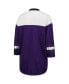 ფოტო #4 პროდუქტის Women's Purple, White Baltimore Ravens Double Team 3/4-Sleeve Lace-Up T-shirt
