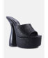 ფოტო #2 პროდუქტის Women's Oomph Quilted Hourglass Heel Platform Sandals