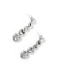 ASOS DESIGN drop earrings with multi linear heart detail in silver tone