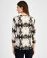 Women's Printed Jacquard 3/4-Sleeve Top, Created for Macy's