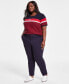 ფოტო #1 პროდუქტის Plus Size Ponte Straight Leg Pants