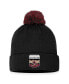 ფოტო #1 პროდუქტის Men's Black Arizona Coyotes 2023 NHL Draft Cuffed Knit Hat with Pom