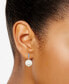 ფოტო #2 პროდუქტის Cultured Freshwater Pearl (9mm) & Diamond Accent Drop Earrings in Sterling Silver