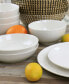FaáTima 16 Piece Porcelain Double Bowl Dinnerware Set, Service for 4