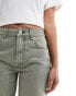 ASOS DESIGN wide leg dad jeans in sage