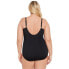 Фото #3 товара Time and Tru One Piece Swimsuit Women Black Wire Front V-Neck Shoulder Straps 1X