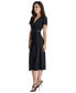 ფოტო #3 პროდუქტის Women's Surplice-Neck Embellished Scuba Dress