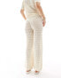 Sixth June co-ord crochet trousers in beige