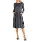 Women's Midi Length Fit and Flare Dress