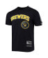 Фото #2 товара Men's Navy Milwaukee Brewers Taping T-shirt