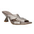 Фото #2 товара VANELi Taber Metallic Kitten Heels Womens Silver Dress Sandals TABER-312650