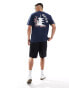 ONLY & SONS relaxed fit t-shirt with temple print in navy Синий, S - фото #2