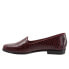 Фото #4 товара Trotters Liz Croco T2068-648 Womens Burgundy Wide Leather Loafer Flats Shoes 6
