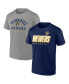 ფოტო #2 პროდუქტის Men's Navy, Gray Milwaukee Brewers Player Pack T-shirt Combo Set