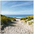 Glasbild Strand mit Sanddüne Weg zur See