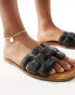 Фото #3 товара ALDO Elanaa padded flat sandals in black leather