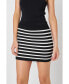 Women's Knit Striped Mini Skirt