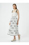 Фото #1 товара Платье средней длины с цветочным узором на бретелях Koton