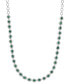 Macy's emerald (4 ct. t.w.) & Diamond (4 ct. t.w.) Pear Halo 17" Collar Necklace in 14K White Gold (Also in Sapphire)