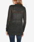 ფოტო #2 პროდუქტის Women's Pointelle Long Sleeves Open Cardigan Sweater