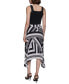 Фото #7 товара Women's Printed Pleated Pull-On Asymmetrical-Hem Midi Skirt