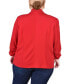 ფოტო #2 პროდუქტის Plus Size Long Sleeve Scuba Crepe Jacket