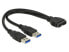 Фото #1 товара Delock 0.25m USB3.0/2xUSB3.0 - 0.25 m - 2 x USB A - USB 3.2 Gen 1 (3.1 Gen 1) - Male/Male - 5000 Mbit/s - Black