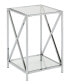 Фото #1 товара Oxford Chrome End Table with Shelf