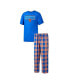 Men's Royal, Orange New York Mets Badge T-shirt and Pants Sleep Set