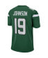 Фото #3 товара Men's Keyshawn Johnson Gotham Green New York Jets Game Retired Player Jersey