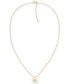 Tommy Hilfiger gold-Tone White Stone Pendant Necklace, 18" + 2" extender