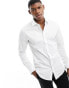 Фото #1 товара ONLY & SONS slim fit easy iron shirt in white