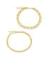 ფოტო #3 პროდუქტის Women's Anchor Chain Gold Plated Bracelet Set