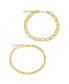 Фото #3 товара Women's Anchor Chain Gold Plated Bracelet Set