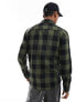 Фото #7 товара Jack & Jones Essentials buffalo check shirt in khaki & black