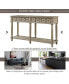 Rustic Console Table with Drawers and Shelf