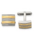 Stainless Steel Polished Yellow IP-plated Cufflinks