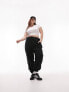 Topshop Curve co-ord oversized cuffed jogger in black