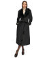 Фото #1 товара Women's Faux-Fur-Trim Maxi Wool Blend Wrap Coat